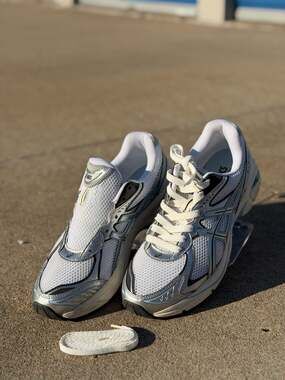 ASICS GT-2160 White and Illusion Blue Mesh Sneakers